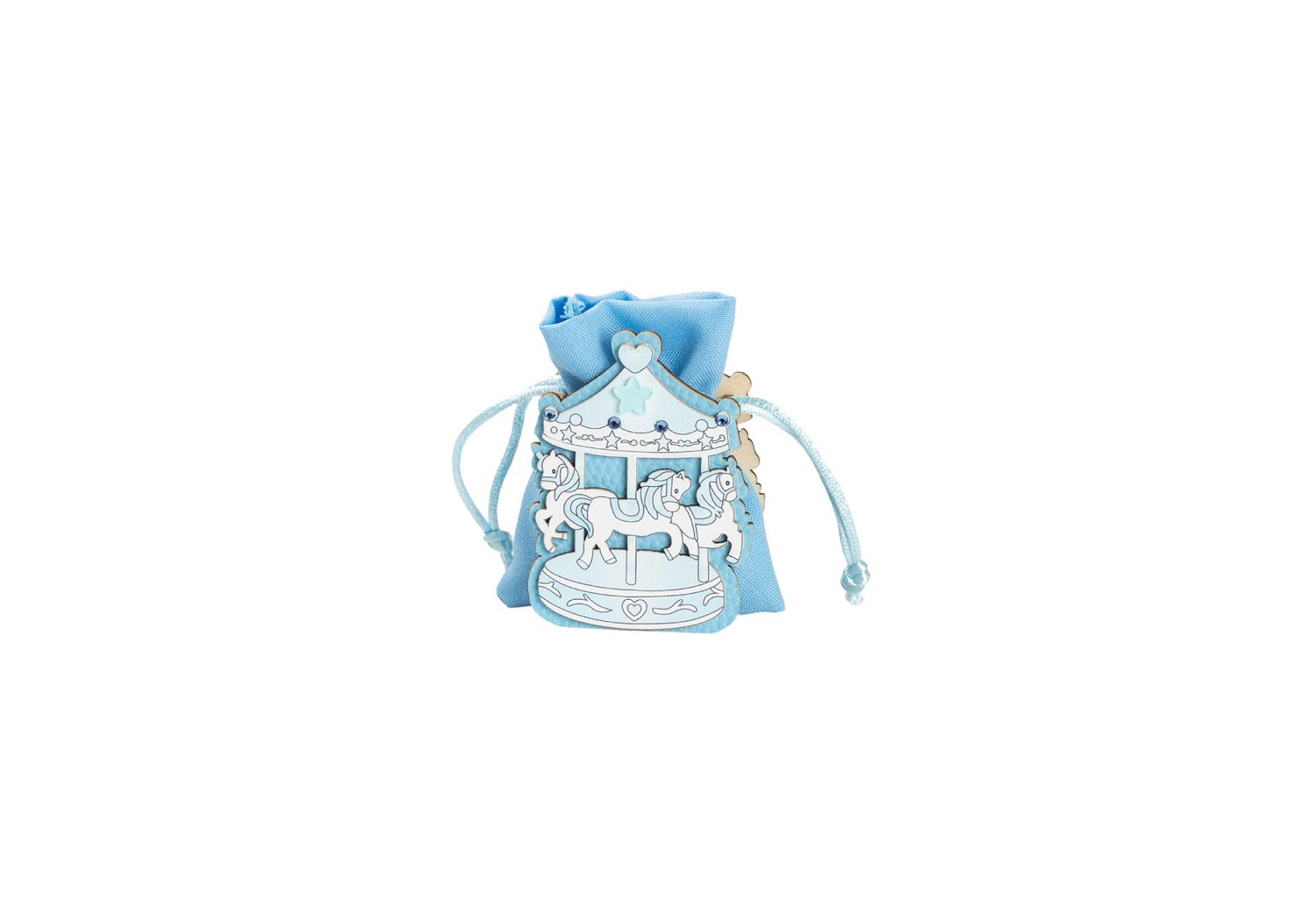Set scatolina porta confetti da 5 pz giostrina bomboniera per nascita, battesimo, Harmony S3183L