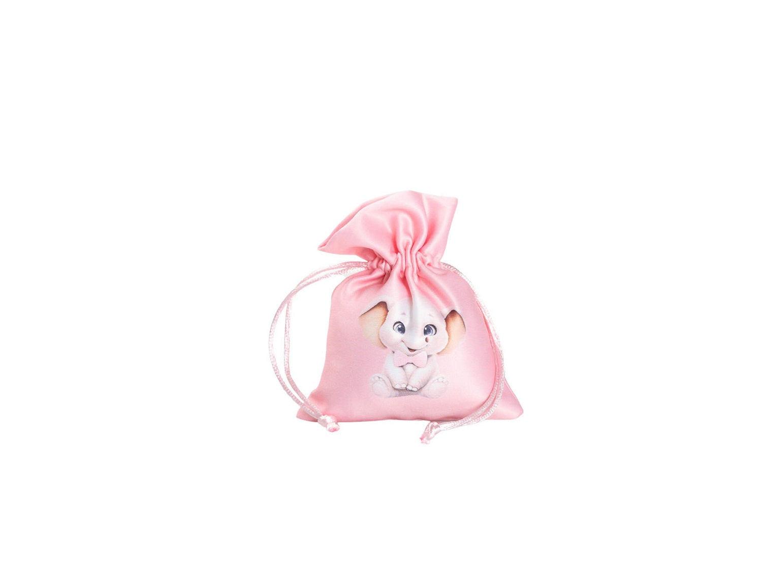 Set sacchettino porta confetti da 5 pz con elefante bomboniera per nascita, battesimo, Harmony S3198A