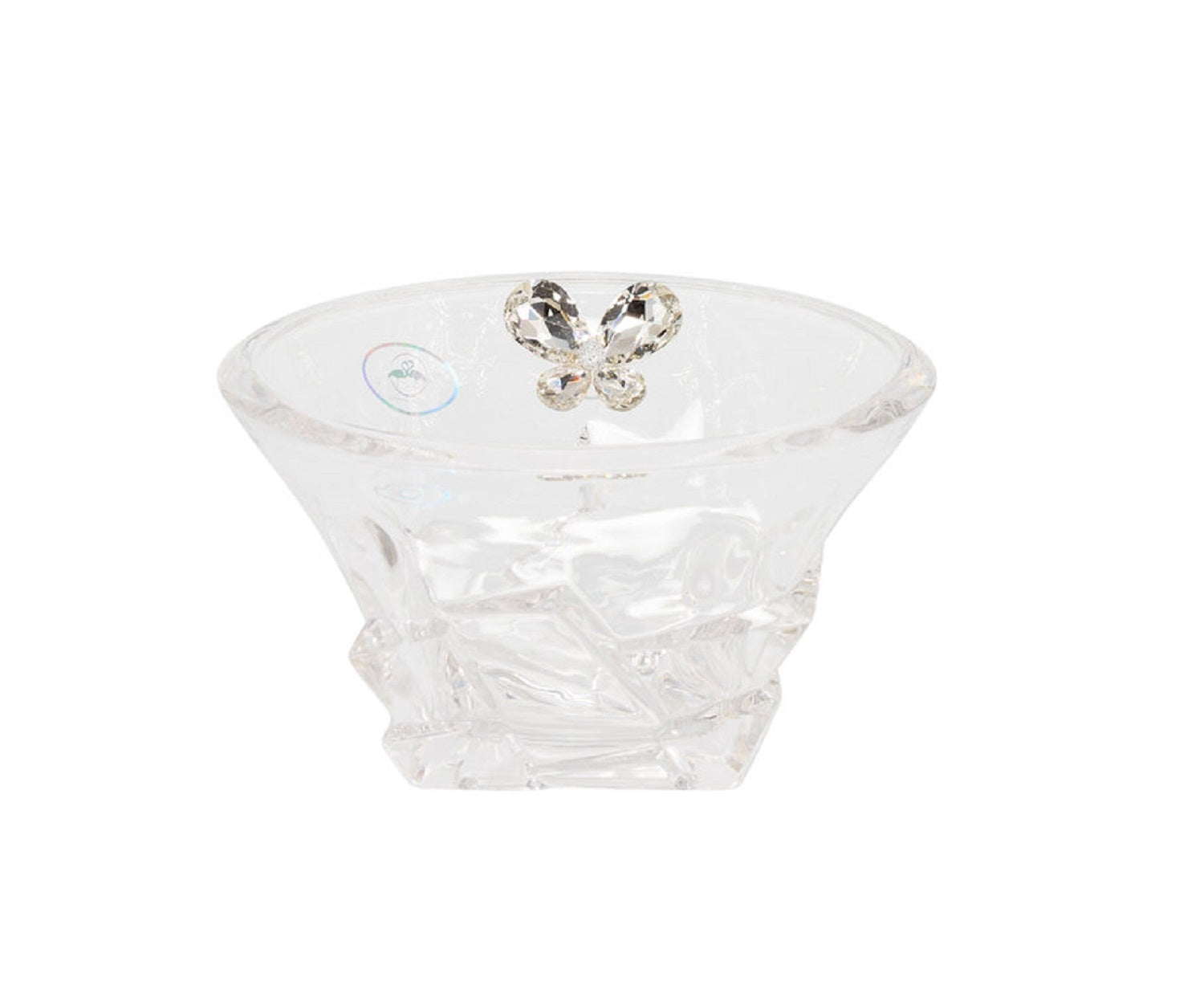 Bomboniera matrimonio porta caramelle in vetro con farfalla in cristallo harmony SNVT23276