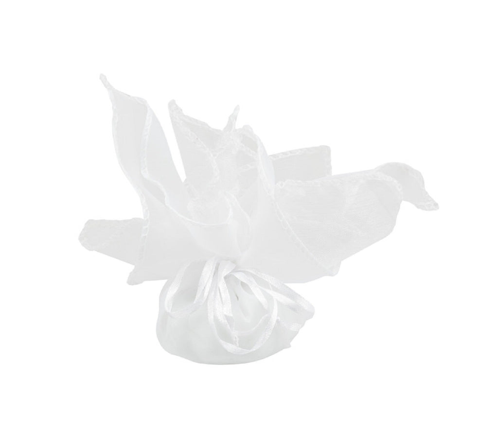 Bomboniera matrimonio set da due porta candele in cristallo decorati con glitter bianco harmony SNVT24027