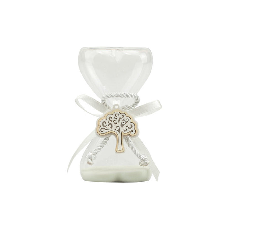 Bomboniera matrimonio clessidra cuore decorata con albero della vita harmony SNVT24157