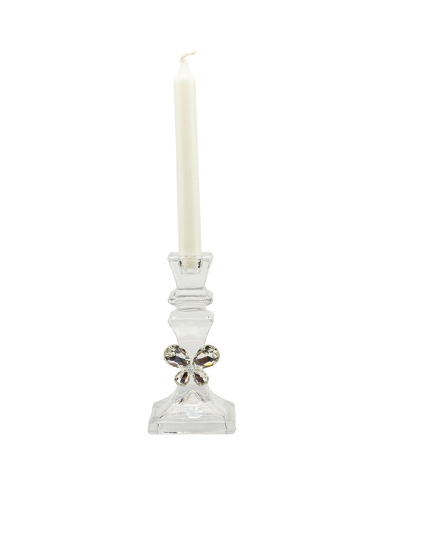 Bomboniera matrimonio elegante porta candela decorato con farfalla harmony SNVT24213