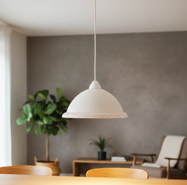 Lampadario a Sospensione Classico in Vetro, 1 Luce, per Cucina, Bagno, Camera, Soggiorno, Scala, Corridoio art. Goccia rosa