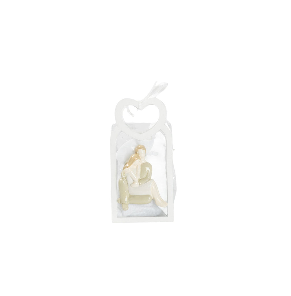 Set borsettina trasparente porta confetti da 5 pz bomboniera per matrimonio, ricorrenze, Harmony STMT26126