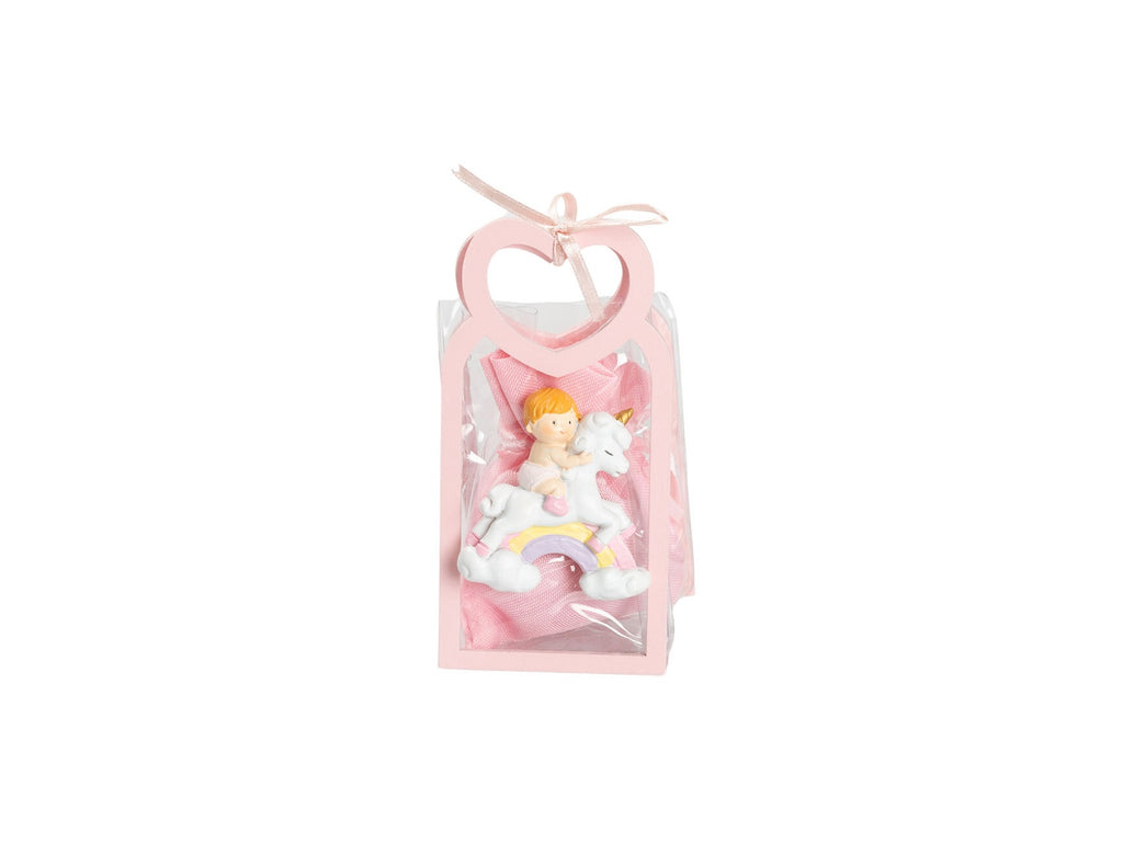 Set borsetta trasparente porta confetti da 5 pz bomboniera per nascita, battesimo, Harmony STNB26101
