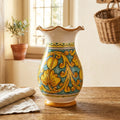 Vaso grande lavorato in ceramica decorata a mano da ceramisti siciliani gianluca art 16