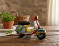 Large Sicilian ceramic Vespa from Caltagirone, hand-made and decorated 