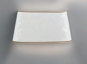 Applique da parete classico a 2 luci in metallo con paralume damascato panna PR 6944/A40