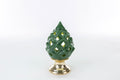 Mondocreazioni Pigna LED in Green and Gold Porcelain Classic Elegant furnishing accessory ST 54271 