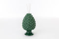 Mondocreazioni Profumatore pigna in Porcellana Classico Moderno Elegante complemento d'arredo Bianco Rosso Verde ST (Verde Art 54307)