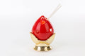 Pumo pugliese led diffuser in red and gold porcelain modern elegant furnishing accessory ST 54261 