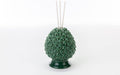 Mondocreazioni Profumatore pigna in Porcellana Classico Moderno Elegante complemento d'arredo Bianco Rosso Verde ST (Verde Art 54304)