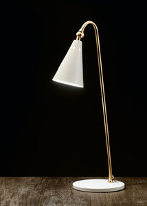 Lume grande moderno a 1 luce regolabile in metallo laccato bianco opaco con finiture in oro satinato PR 7099/L
