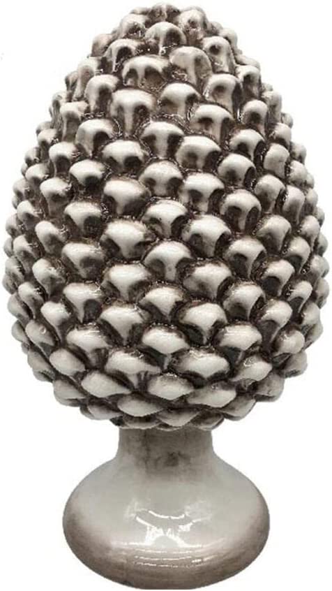Pigna in ceramica moderna realizzata e decorata a mano fumè gdm art 21001PA