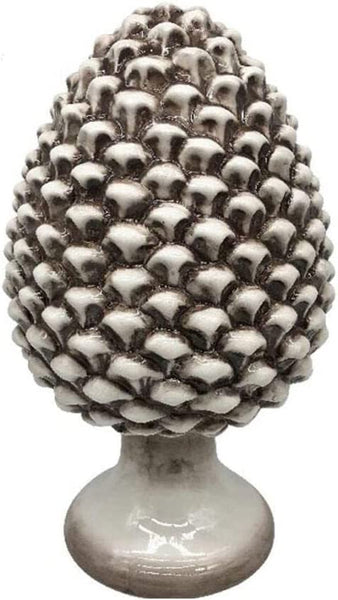 Pigna in ceramica moderna realizzata e decorata a mano fumè gdm art 21001PA