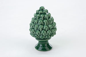 Mondocreazioni Pigna in Porcellana Classico Elegante complemento d'arredo Bianco Rosso Verde ST (Verde Art 54301)