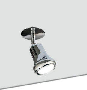 Plafoniera spot moderna a 1 luce in metallo cromo con faro regolabile PR 7065/F