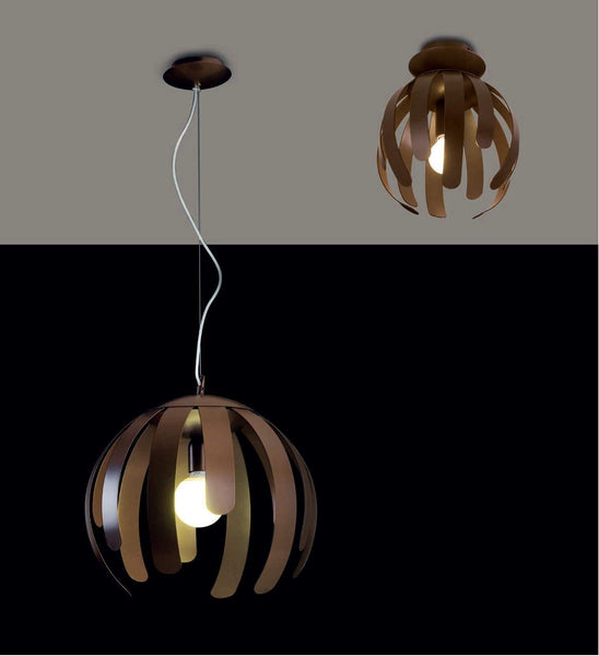 Lampadario moderno a 1 luce in metallo laccato bruno opaco PR 6991/S40