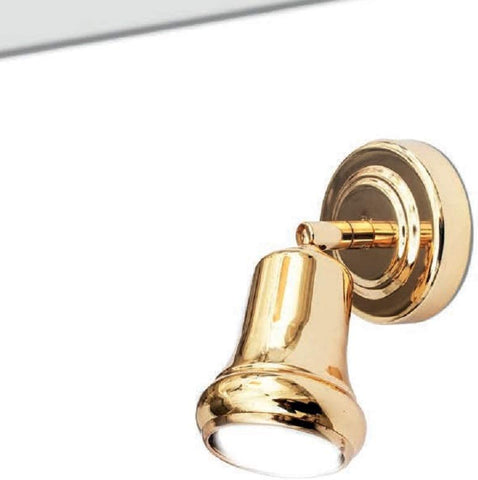 Applique da parete moderno a 1 luce in metallo oro lucido con faro regolabile PR 7064/A-P1