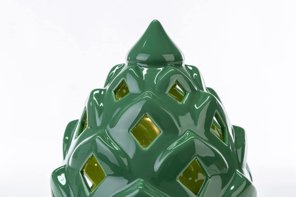 Led Pine Cone in Green Porcelain Modern Elegant Furnishing Accessory ST 54277 