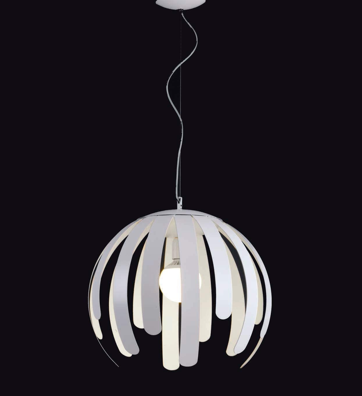 Lampadario moderno a 1 luce in metallo laccato bianco opaco PR 6990/S50