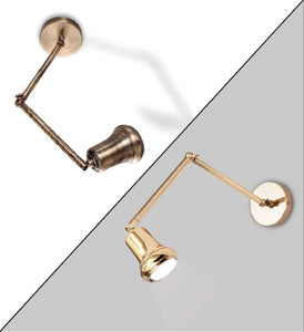 Applique da parete moderno a 1 luce in metallo oro lucido bronzo chiaro con faro regolabile PR 7067/A-P1 (Oro lucido)