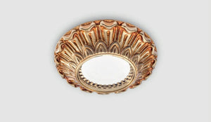 Faretto ad incasso classico a 1 luce in fusione d’ottone oro antico PR 7077/F