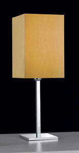 Lume grande moderno a 1 luce in metallo cromo con paralume parallelepipedo in tessuto giallo oro PR 6978/LG