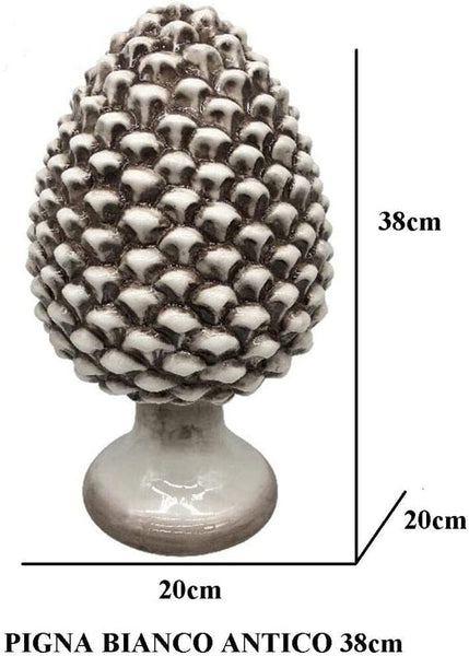 Pigna in ceramica moderna realizzata e decorata a mano fumè gdm art 21001PA