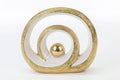 Large Intertwined Circles in White and Gold Porcelain Glossy Porcelain Ornaments ST 54248 