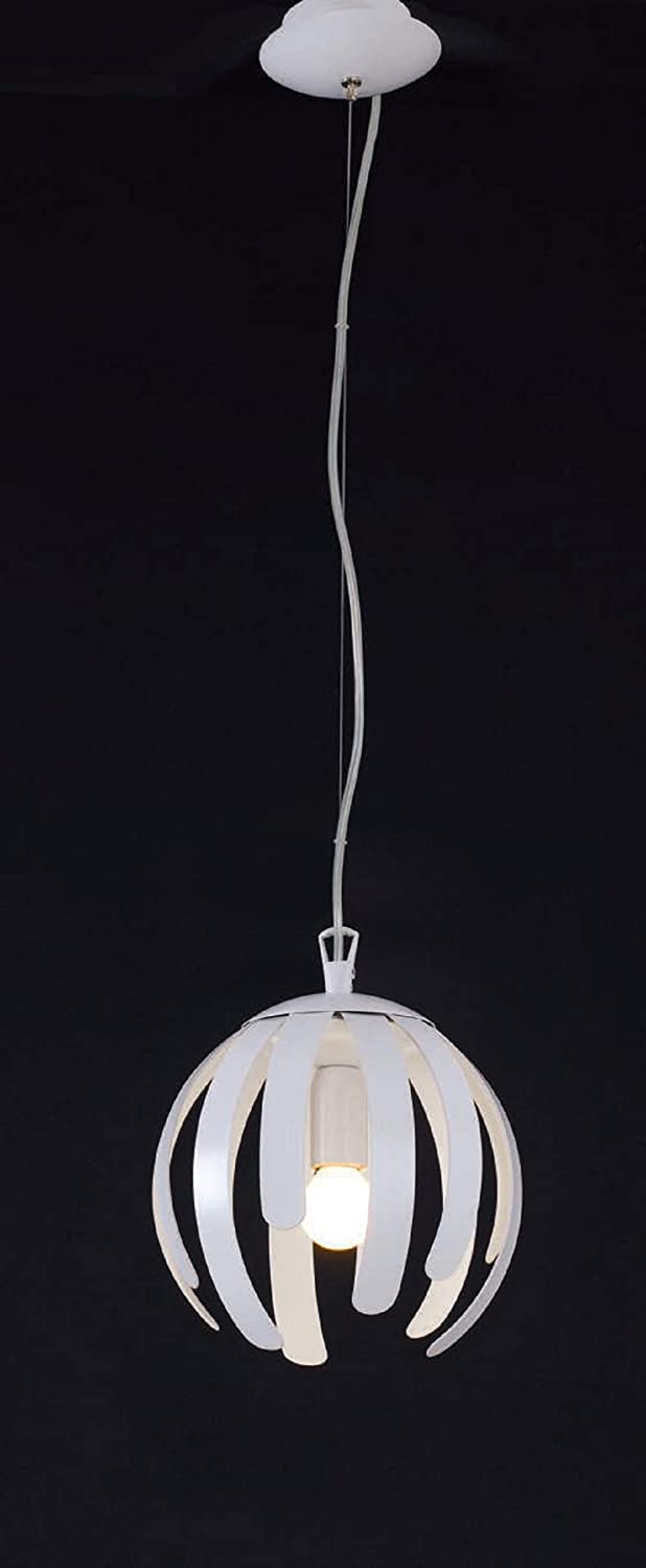 Lampadario a sospensione moderno a 1 luce in metallo laccato bianco opaco PR 6992/S20