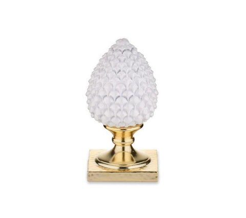 Pigna siciliana bianca base oro realizzata e decorata a mano resina h19cm VL