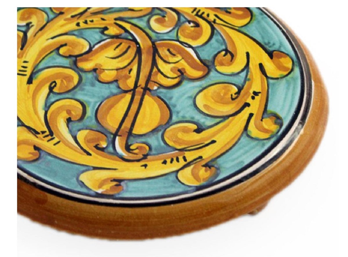 Sottopentola in ceramica decorata a mano da ceramisti siciliani gianlu –  Mondocreazioni