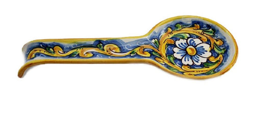 Poggiamestolo in ceramica decorata a mano da ceramisti siciliani barocco art 25