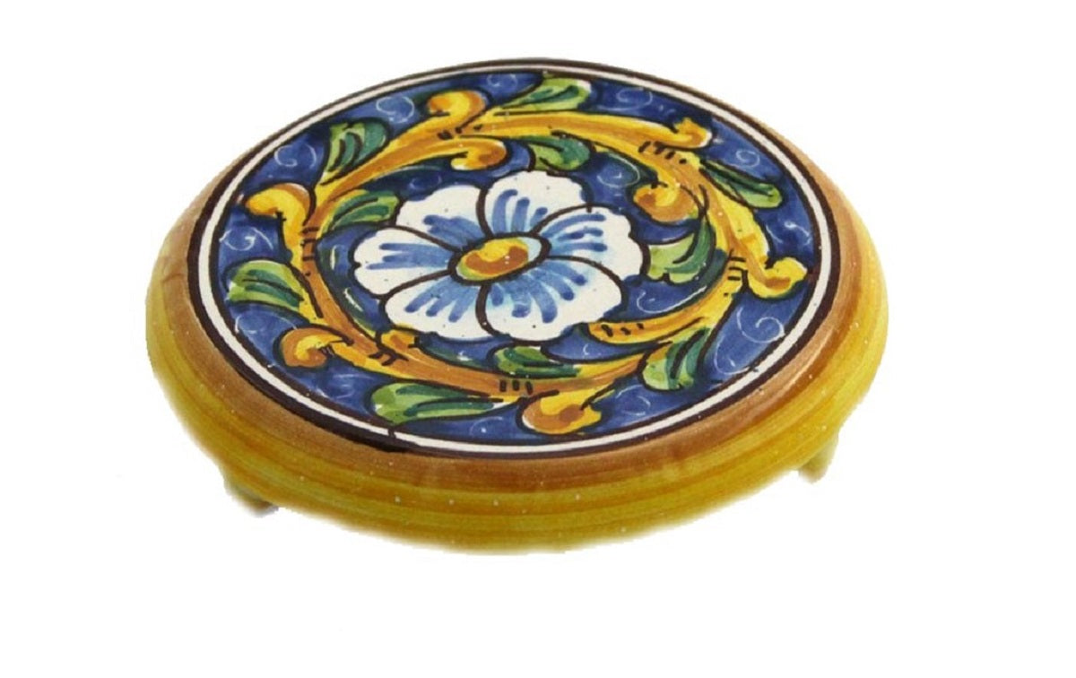Porta caffettiera in ceramica decorata a mano da ceramisti siciliani barocco art 20