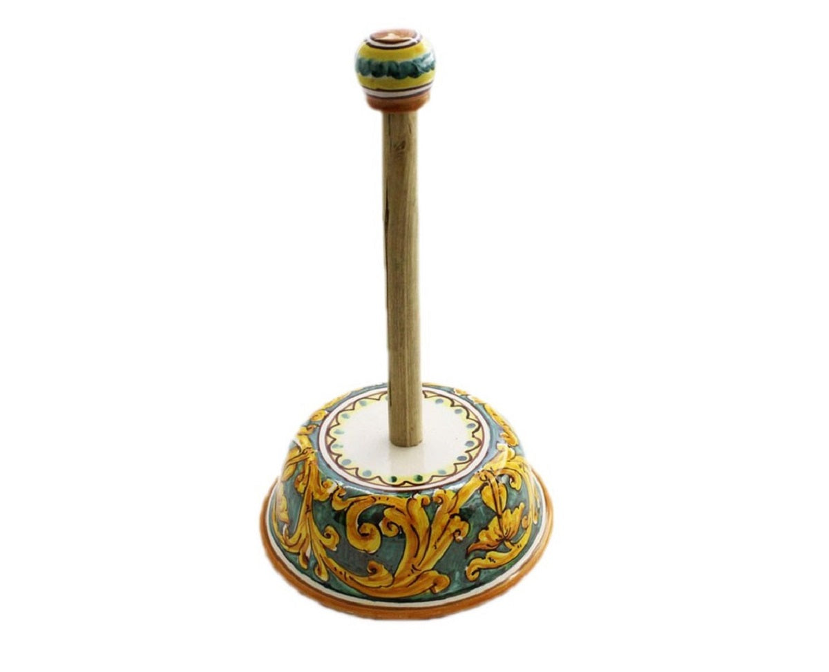 Ceramic toilet roll holder hand decorated by Sicilian ceramists Gianluca art 11