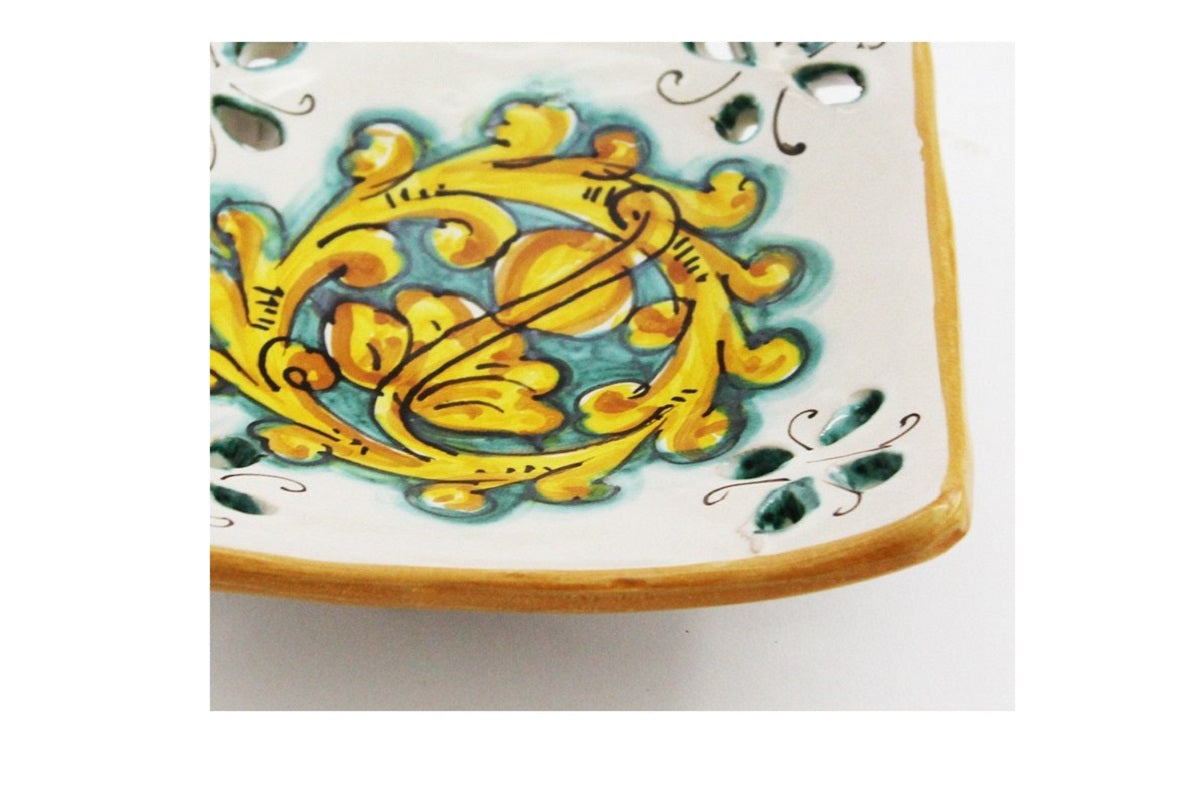 Svuotatasche in ceramica decorata a mano da ceramisti siciliani gianluca art 21