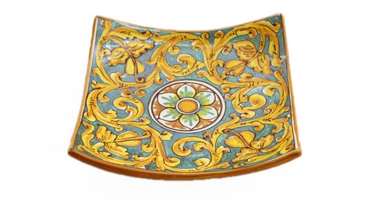 Svuotatasche in ceramica decorata a mano da ceramisti siciliani gianluca art 26